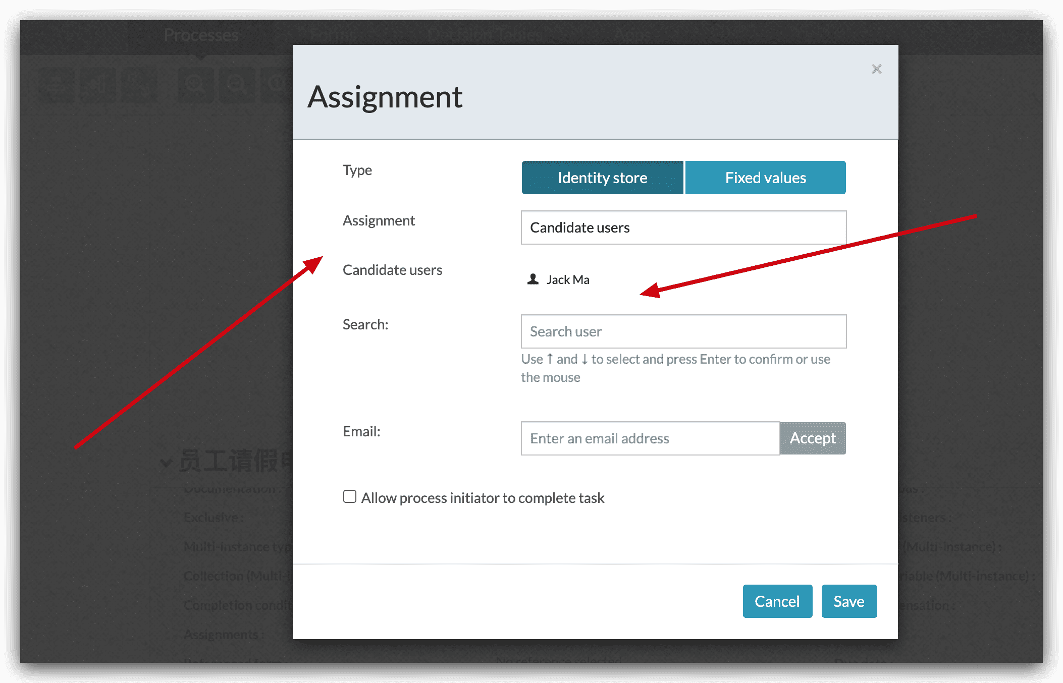 Assignment Candidate Users